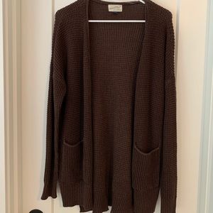 Brown knit cardigan